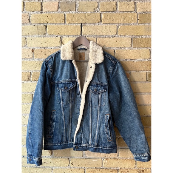 GAP Denim Sherpa Icon Jacket - Picture 5 of 7